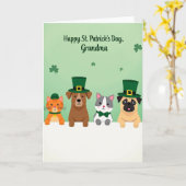 Green Pet Parade Grandma Card カード (黄色い花)
