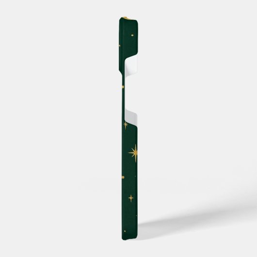 Green Phone Case with Big Yellow M and Star Detail iPhoneケース (左側面)