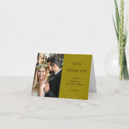 Green Photo Wedding Thank YouFolded Thank You Card サンキューカード