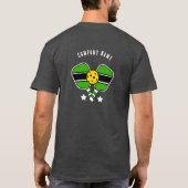 Green Pickleballデザインカスタマイズ可能な名前 Tシャツ (裏面)