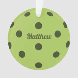 Green Pickleballプレーヤーのモノグラム名 オーナメント