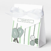 Green Pickleball Perfect Match Couples Shower フェイバーボックス (正面サイド)