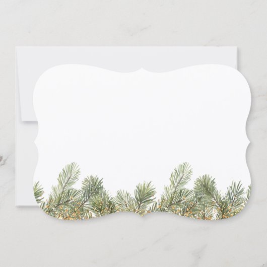 Green pine branch wedding 招待状 (裏面)