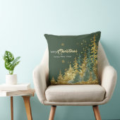 Green Pine Forest Merry Christmas クッション (椅子)
