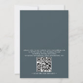 Green Pine Forest Rustic Budget QR Code Wedding 招待状 (裏面)