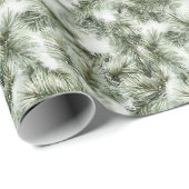 Green Pine Tree Christmas ラッピングペーパー (ロールコーナー)