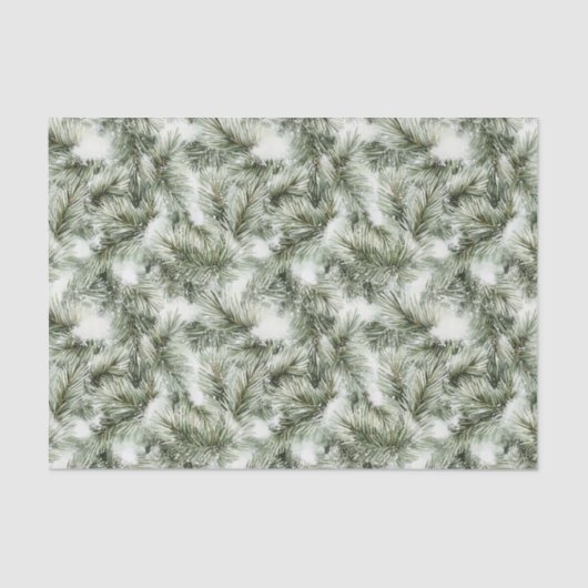 Green Pine Tree Christmas 薄葉紙 (正面)