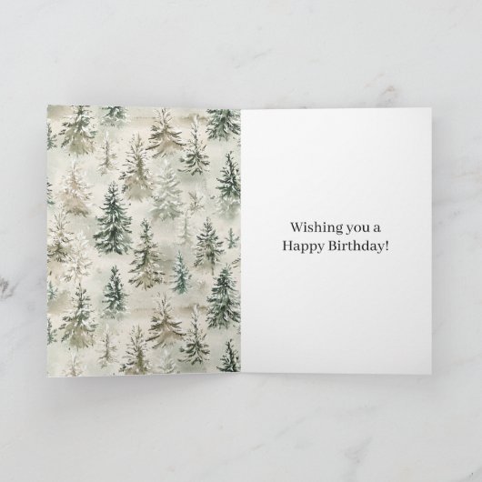 Green Pine Trees カード (内部)