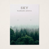 Green Pine Trees Earring Jewelry Display Card (正面)