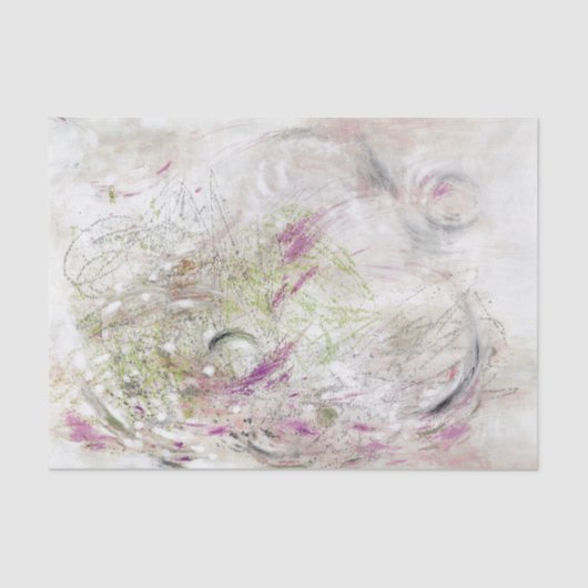 Green Pink Abstract Design Decoupage Tissue Paper 薄葉紙 (正面)