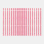Green, Pink and Yellow Unique Stripes ラッピングペーパーシート (正面2)