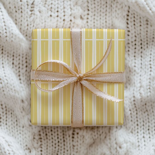 Green, Pink and Yellow Unique Stripes ラッピングペーパーシート