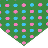 Green Pink Blue Polka Dot Pattern ショートテーブルランナー (コーナー)
