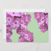 Green & Pink Floral Baby Shower Invitation 招待状 (裏面)