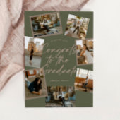 Green & Pink Photo Collage Graduation 招待状