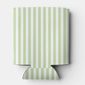 Green & Pink Stripes Monogram Nautical Sailing 缶クーラー (裏面)