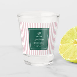 Green pink Tennis Bachelorette elegant modern ショットグラス