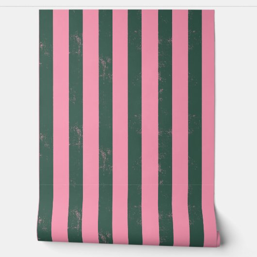 Green & Pink Vertical Stripe 壁紙 (ほどく)