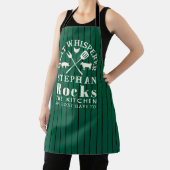 Green Pinstripe Meat Whisperer BBQ Apron エプロン (インサイチュ)