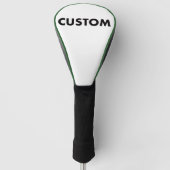 GREEN Piping Custom Golf Driver Headcover Blank ゴルフヘッドカバー (正面)