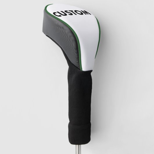 GREEN Piping Custom Golf Driver Headcover Blank ゴルフヘッドカバー (アングル)