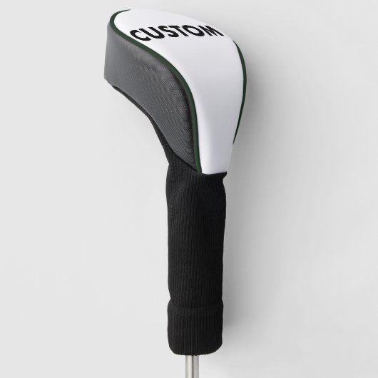 GREEN Piping Custom Golf Driver Headcover Blank ゴルフヘッドカバー (アングル)