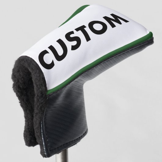 GREEN Piping Custom Golf Putter Headcover Blank ゴルフヘッドカバー (3/4 正面)