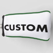 GREEN Piping Custom Golf Putter Headcover Blank ゴルフヘッドカバー (正面)