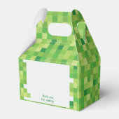 Green Pixel Birthday Favor Box フェイバーボックス (裏面サイド)