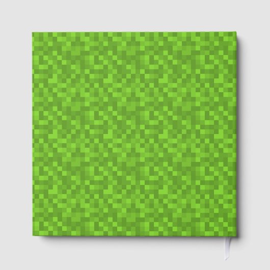 Green Pixel Pattern Retro 8-Bit Gaming ゲストブック (裏面)