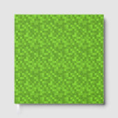 Green Pixel Pattern Retro 8-Bit Gaming ゲストブック (正面)