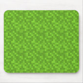 Green Pixel Pattern Retro 8-Bit Gaming マウスパッド (正面)
