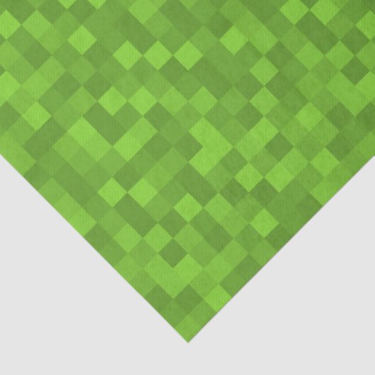 Green Pixel Pattern Retro 8-Bit Gaming 薄葉紙 (詳細)