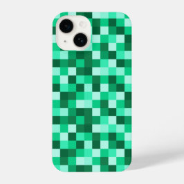 Green Pixels Cell Phone Case Minecraft Print iPhone 14ケース