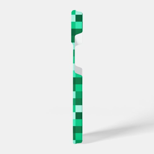 Green Pixels Cell Phone Case Minecraft Print iPhoneケース (左側面)