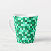 Green Pixels Micraft Inspired Mug Cup カフェラテマグ (左アングル)