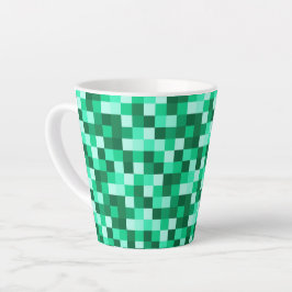 Green Pixels Micraft Inspired Mug Cup カフェラテマグ