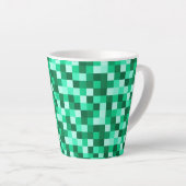 Green Pixels Micraft Inspired Mug Cup カフェラテマグ (右アングル)