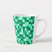 Green Pixels Micraft Inspired Mug Cup カフェラテマグ (右)