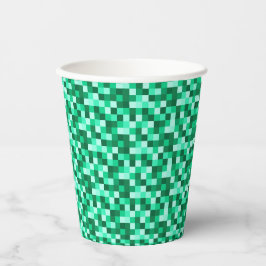 Green Pixels Minecraft Birthday Paper Cups 紙コップ