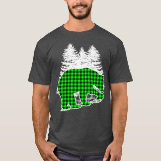 Green Plaid Bear Premium 980  Tシャツ