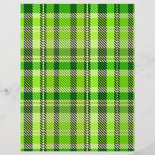 Green Plaid Bulk Scrapbook Paper Pages チラシ (裏面)