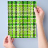 Green Plaid Bulk Scrapbook Paper Pages チラシ (手)