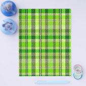 Green Plaid Bulk Scrapbook Paper Pages チラシ (シングル)