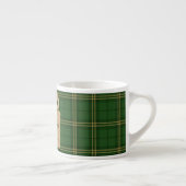 Green Plaid Christmas Festive Pattern -  エスプレッソカップ (右)