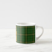 Green Plaid Christmas Festive Pattern -  エスプレッソカップ (右)