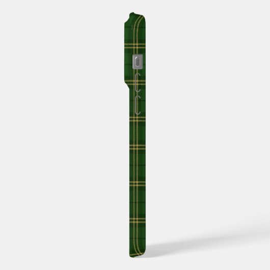 Green Plaid Christmas Festive Pattern -  iPhoneケース (左側面)