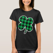Green Plaid Clover St Patricks Day Women Shamrock  Tシャツ (正面)