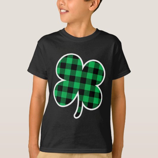 Green Plaid Clover St Patricks Day Women Shamrock  Tシャツ (正面)