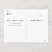 Green Plaid Custom Vertical Photo Christmas シーズンポストカード (裏面)